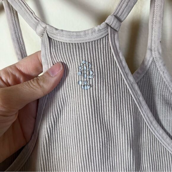 Free People FP Movement Happiness Runs Crop Long Stone Eagle Tan M/L - Picture 7 of 9